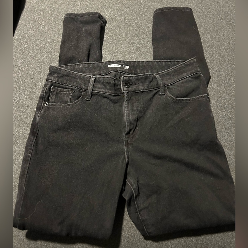 Old Navy Black Rockstar 24/7 Jeans, Size 10